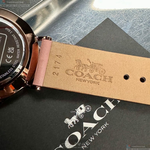 [星晴錶業]COACH手錶,36mm,CH00204白色錶面玫瑰金錶殼粉紅真皮皮革錶帶款, , large