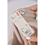 (S) uniqlo質感棉質純棉杏色洋裝二手衣, , large
