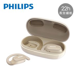 PHILIPS長續航22h氣傳導耳機-TAT3708(白色)