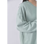 (F) yihe sugar質感棉質圓領綠色長袖上衣二手衣, , large