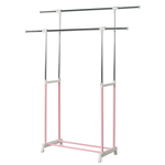  【Y HOUSE】Macaron pink double-rod hanger, open hanger, clothes rail - pink, , large