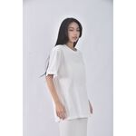 (L) 【國泰航空永續合作】uniqlo棉質圖案純棉白色短袖上衣二手衣, , large
