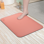 【Monster】 Soft Diatomaceous Earth Absorbent Mat – Silk Texture (60x40cm) – Brick Red, , large