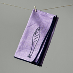 【英國 MÆGEN】刺繡棉麻餐巾組-淺紫 (沙丁魚), , large