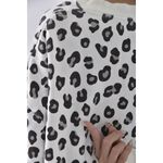 (2XL) 【陳喬恩私服】halfman質感豹紋白色長袖上衣二手衣, , large