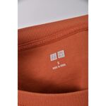 (S) uniqlo質感棉質橘色長袖上衣二手衣, , large