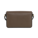 BURBERRY Hampshire 新款格紋帆布拼皮革手拿包/斜背包(烏木棕), , large