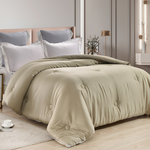 【Betrise】Milk Tea Cafe-Top 300 woven yarn Lyocell fiber graphene technology antibacterial feather velvet warm winter quilt (double 6x7 feet), , large