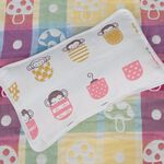 [Kaimei Cotton] 2-pack Six-layer gauze baby pillowcase Big Mouth Monkey style, , large