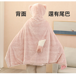 在家也要超可愛【小狐狸懶人毯】粉粉嫩嫩的造型 Linabell 粉紅狐狸 玲娜貝爾 人見人愛 居家 披肩 送禮 交換禮物, , large