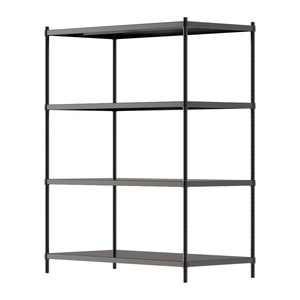 【Y HOUSE】120x60x150 cm 4-layer hole-free iron plate storage rack rack iron rack - black paint