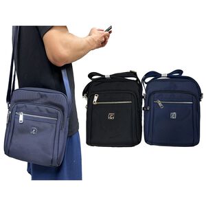 ~雪黛屋~SANDIA-POLO 斜側包中小容量二層主+外袋共五層大齒拉鍊防水尼龍BSP10182301200