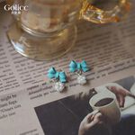 【Gulicc】古莉可 耳環 可愛珍珠蝴蝶結銀針耳環, , large