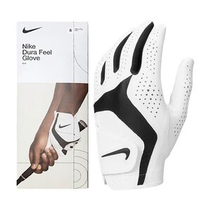 NIKE DURA FEEL X GG 男子高爾夫手套(左手) 單入裝 合成皮 耐用 彈力 舒適 抓地力 手感 白黑