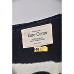 (S) euro como質感羊毛連帽V領藍色長袖上衣二手衣, , large