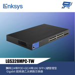 昌運監視器 Linksys LGS328MPC-TW 24埠 LGS328MPC Gigabit 超高速乙太網路交換器, , large