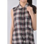 (L) 【德馨私服】forever21質感棉質純棉格紋黑色洋裝二手衣, , large