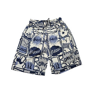 COAST AIR立體織紋花紋款短褲-米色拼貼M~3L