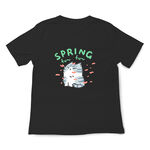 JZ TEE 春季特別款-貓咪櫻花 印花短袖T恤, , large