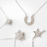 【18K金天然真鑽】A'jane 18K白金 曦光之約鑽石項鍊 A032503-003, , large