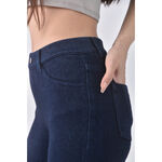 (S) uniqlo丹寧牛仔貼身藍色長褲二手衣, , large
