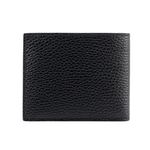 GUCCI 金屬縫線雙G Logo牛皮雙色6卡短夾/黑色/綠色, , large