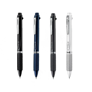 【 Pentel 飛龍 】極速三用筆 ENERGEL 黑+紅+自動鉛筆 0.5mm /支 XBLW355   -  白桿