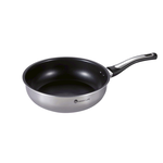 【SANSO LIFE】不鏽鋼不沾平底深鍋 24cm (附不鏽鋼蓋), , large