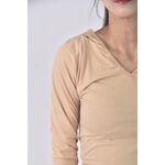 (S) 【安于晴Charlene私服】evelyn質感連帽杏色長袖上衣二手衣, , large