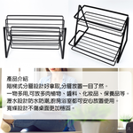 工業風不鏽鋼雙層置物架-1組, , large