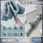 [日日好物]生活良品-10骨反光邊條抗風防潑水一甩即乾1鍵開收防暴衝慢回彈自動摺疊反向晴雨傘1支/袋(多款可選), , large