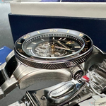[星晴錶業]MASERATI手錶,46mm,R8823140008黑色雙面機械鏤空錶面銀錶殼銀色精鋼錶帶款, , large