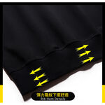 大尺碼-古英文 印花 大學T恤-黑/淺卡其-0201133, , large