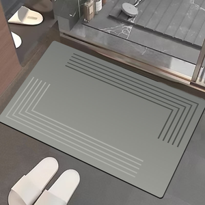 Nano suede soft diatomaceous earth water-absorbent anti-slip floor mat