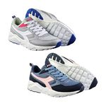 DIADORA迪亞多那 復古時尚休閒鞋 女運動鞋 女鞋 拼接 反光 透氣 Q彈 乳膠鞋墊 輕量 耐磨 止滑 灰白 藍粉, , large