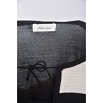 (S) sham yaw條紋黑色短袖上衣二手衣, , large