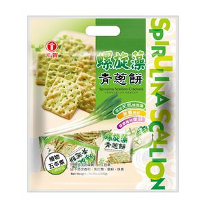 Spirulina Scallion Crackers