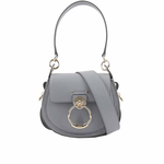 CHLOE' Tess Small Bag 小牛皮拼麂皮肩背/斜背二用包/風暴藍, , large