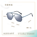 時尚黑曜典範飛官寶麗來偏光墨鏡/UV400太陽眼鏡〔ALEGANT〕, , large