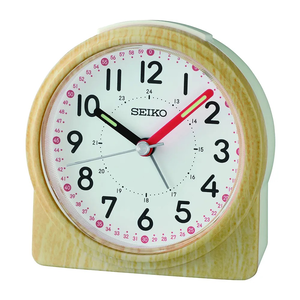 SEIKO 精工 滑動式秒針嗶嗶聲靜音貪睡鬧鐘 QHE210Y