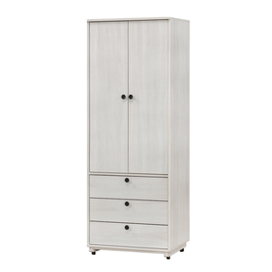 【唯熙傢俱】伊格鋼刷白2.5尺抽屜衣櫃