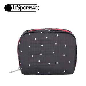 Lesportsac Square Cosmetic 方形收納化妝包 盥洗包 收納袋 送禮 禮物 推薦 女包(俏皮圓點)