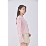 (S) gem質感圓領粉色長袖上衣二手衣, , large