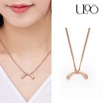 ULOO Glimmer 流光弧形吊墜項鍊-玫瑰金 UN4002730, , large