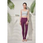 YOGA FLOW Basia Pants - 長版修身踩腳褲 - 深紫 Dark Purple, , large