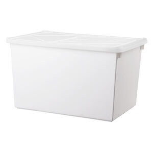 純白牛奶附蓋收納盒-直角8號