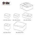 【O-Life】B-014 stacking storage box-white 5-piece set, , large