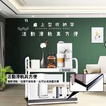 GS MALL 台灣製造 2層1拉板插座電器收納架 附插座 二層架 電器收納架 收納架 層板架 儲物架 層架 廚房收納, , large