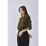 (M) 【國泰航空永續合作】質感綠色短袖上衣二手衣, , large
