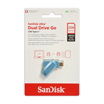 【SanDisk】Ultra GO 256G 海灣藍 TYPE-C USB 3.2 雙用 OTG 旋轉隨身碟 讀取速度 400MB/s, , large